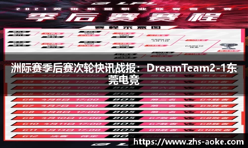 洲际赛季后赛次轮快讯战报：DreamTeam2-1东莞电竞